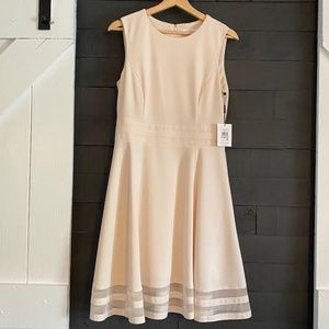 Calvin Klein Illusion-Trim Fit & Flare Dress